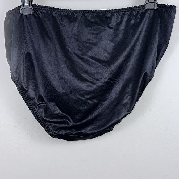 Vanity Fair Radiant Collection Second Skin Satin Plus Size 12 5XL Panties Black - Picture 4 of 8
